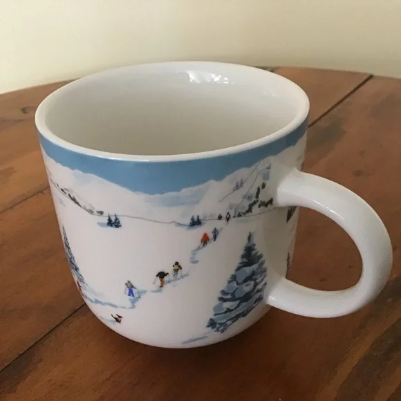 SOLD-Indigo Ceramic Ski Lift Mug *NWOT* - Picture 2 of 4